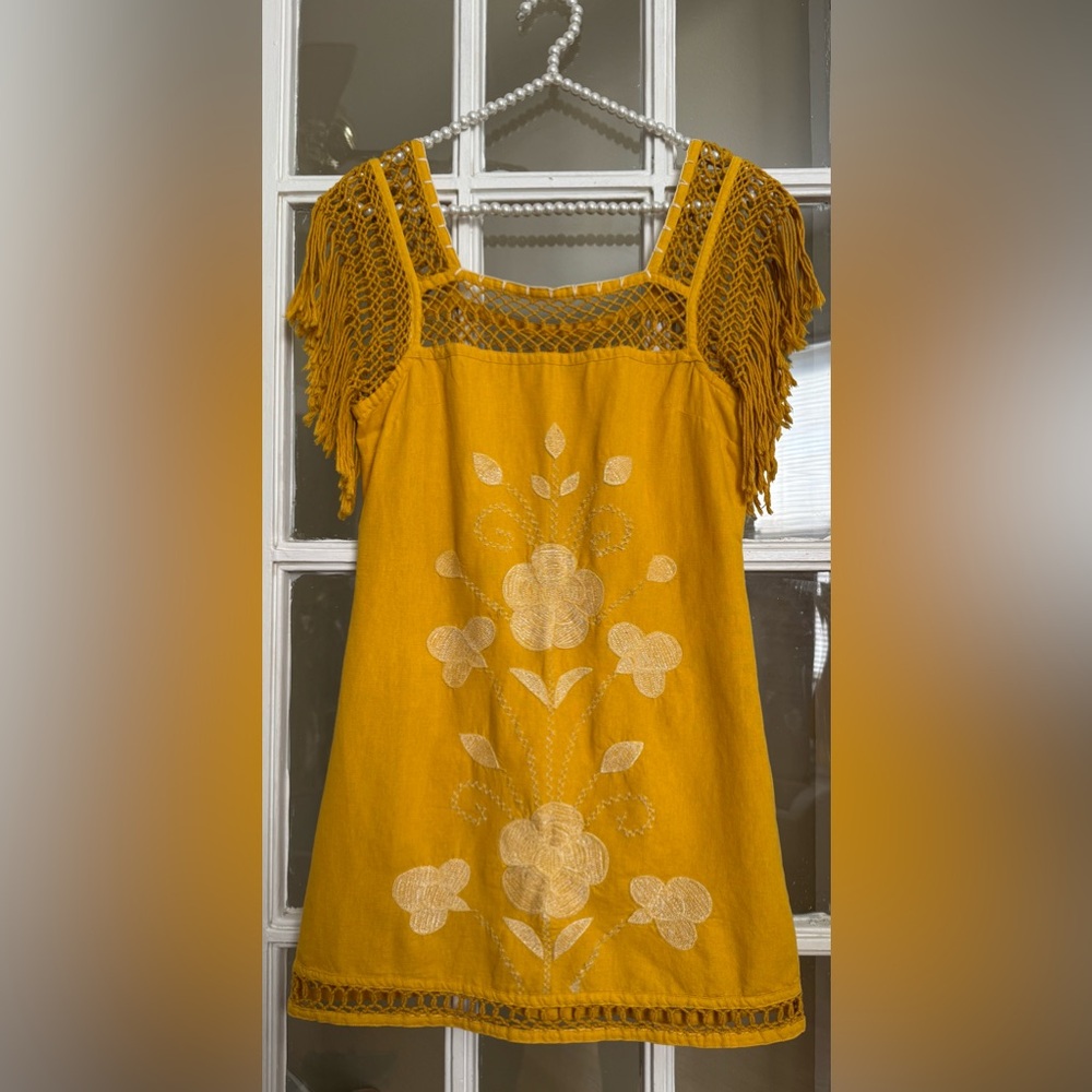 Linen Bohemian Free People Dress